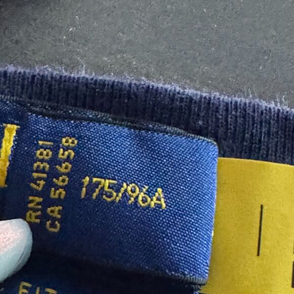 Polo Ralph Lauren Classic Fit Striped T-Shirt Navy Blue Size M - Picture 9 of 10